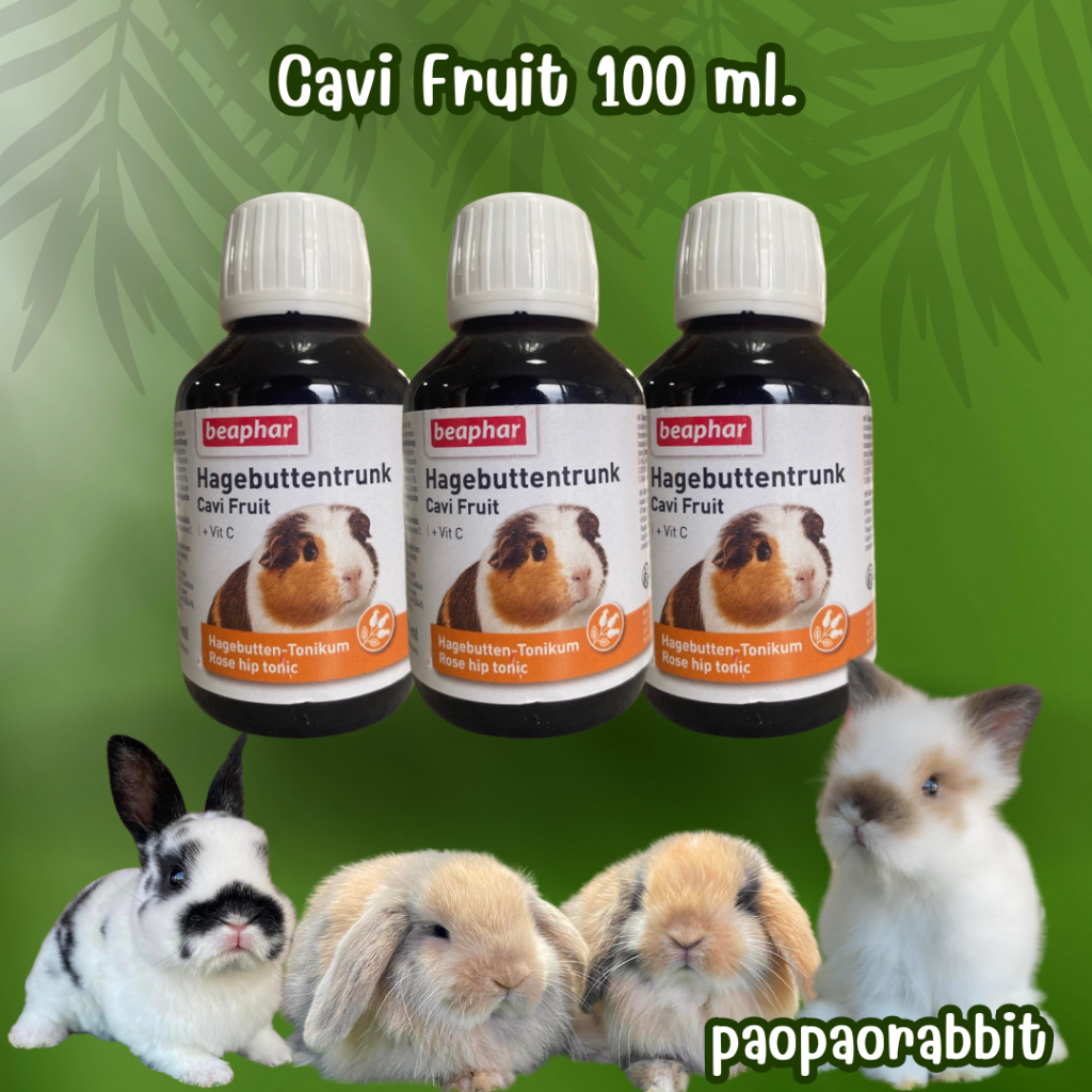 Cavi Fruit วิตามินซีเข้มข้นแบบน้ำ สำหรับแก้สบี้และกระต่าย(beaphar)