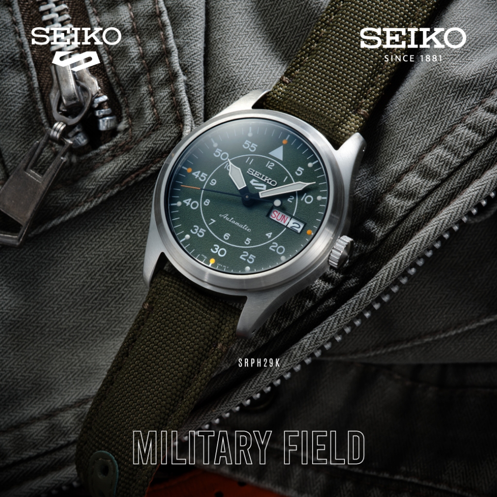 SEIKO นาฬิกาข้อมือ SEIKO 5 SPORTS AUTOMATIC MEN WATCH MODEL: SRPH29K ขนาด 39.4 mm.