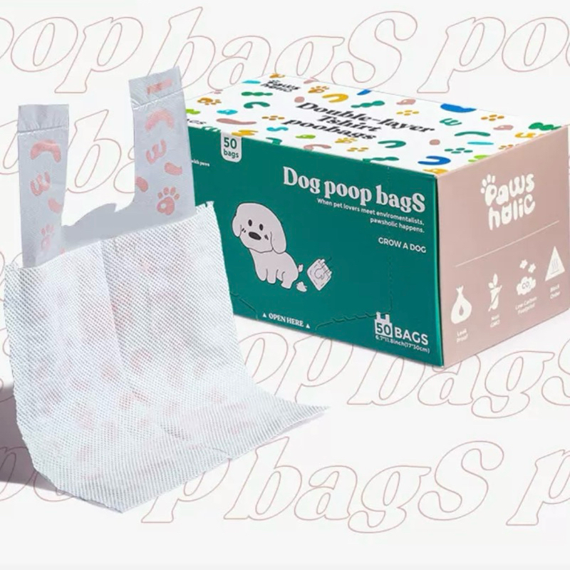 [พร้อมส่ง ] ถุงเก็บอึพร้อมทิชชู่สำหรับสัตว์เลี้ยง ถุงเก็บมูลสุนัข/แมว