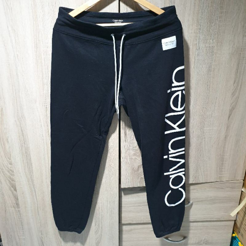 กางเกงสเวตเตอร์ CK Calvin Klein สีดำ ของแท้มือสอง