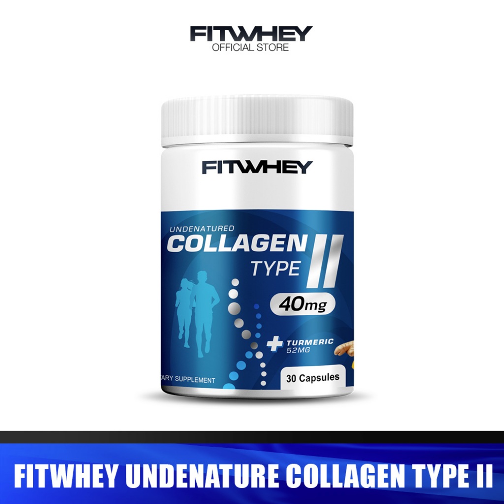 FITWHEY COLLAGEN TYPE II + TURMERIC (30 CAPSULES) | คอลลาเจน + สารสกัดขมิ้นชัน
