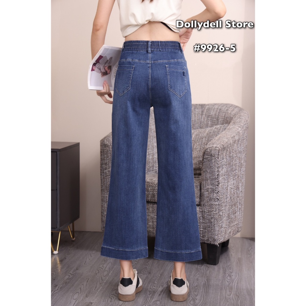 กางเกงยีนส์ 8 ส่วนเอวยางยืดใส่เที่ยวผู้หญิงดอลลี่ รุ่น#9926 มี3สี เนื้อผ้าคุณภาพดียืดได้ ใส่สบายทรงสวย - รูปที่ 4