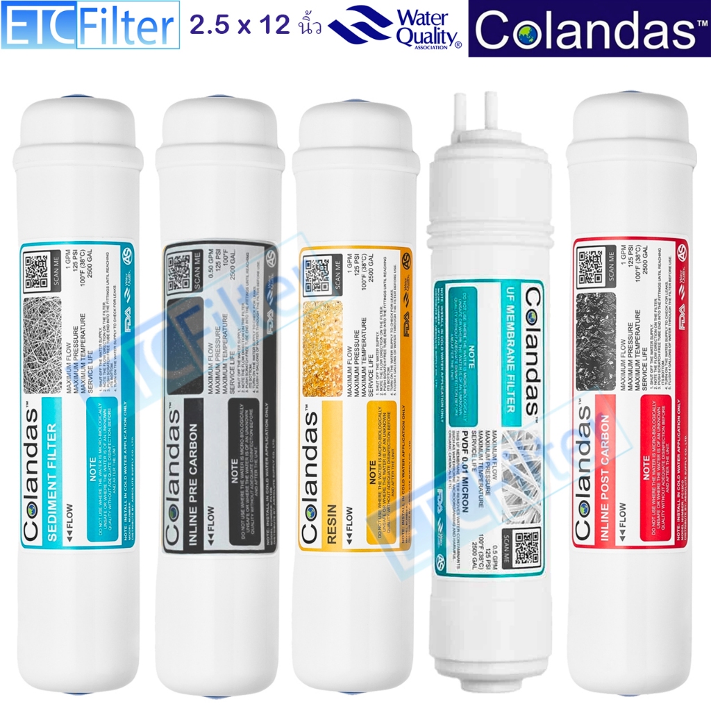 Colandas ไส้กรอง inline UF Nano 4-5 ขั้นตอน