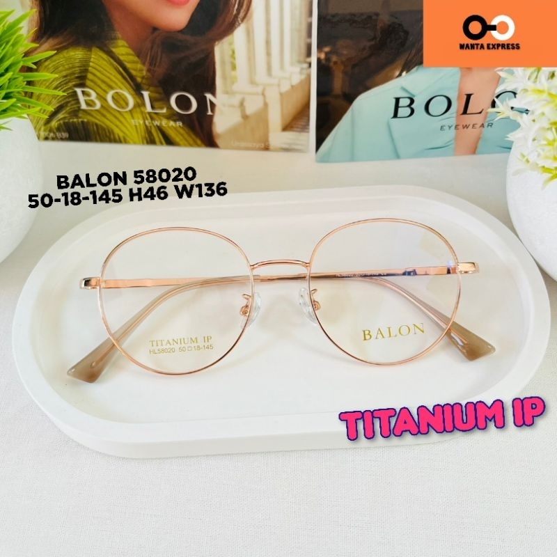 กรอบแว่นตาผู้หญิง ผู้ชาย BALON TITANIUM 58020 พร้อมเลนส์ ตัดแว่น สายตาสั้น ยาว แว่นกรองแสง บลูบล็อก ออโต้ สั่งตัดเลนส์