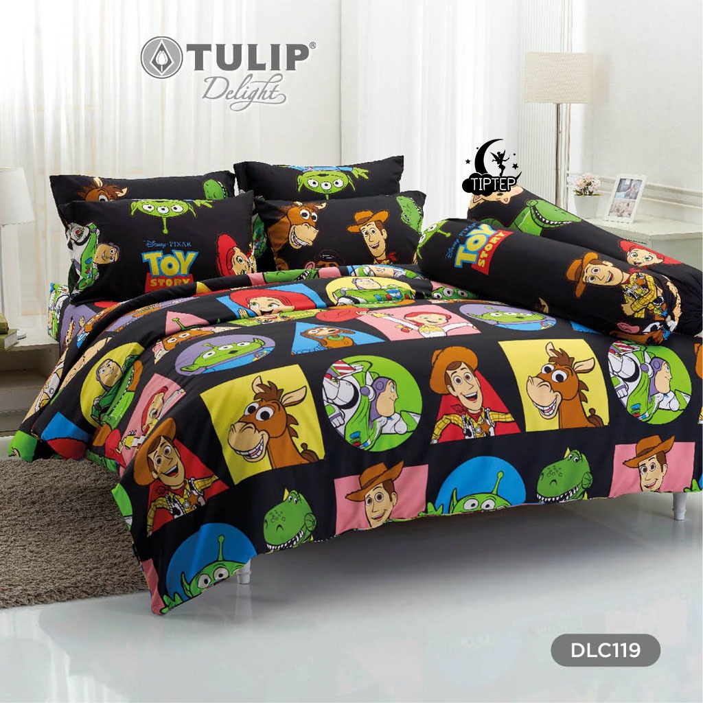 Tulip Delight ผ้าปูที่นอน 3.5/5/6 ฟุต + ผ้านวม พิมพ์ลาย Toy Story DLC119