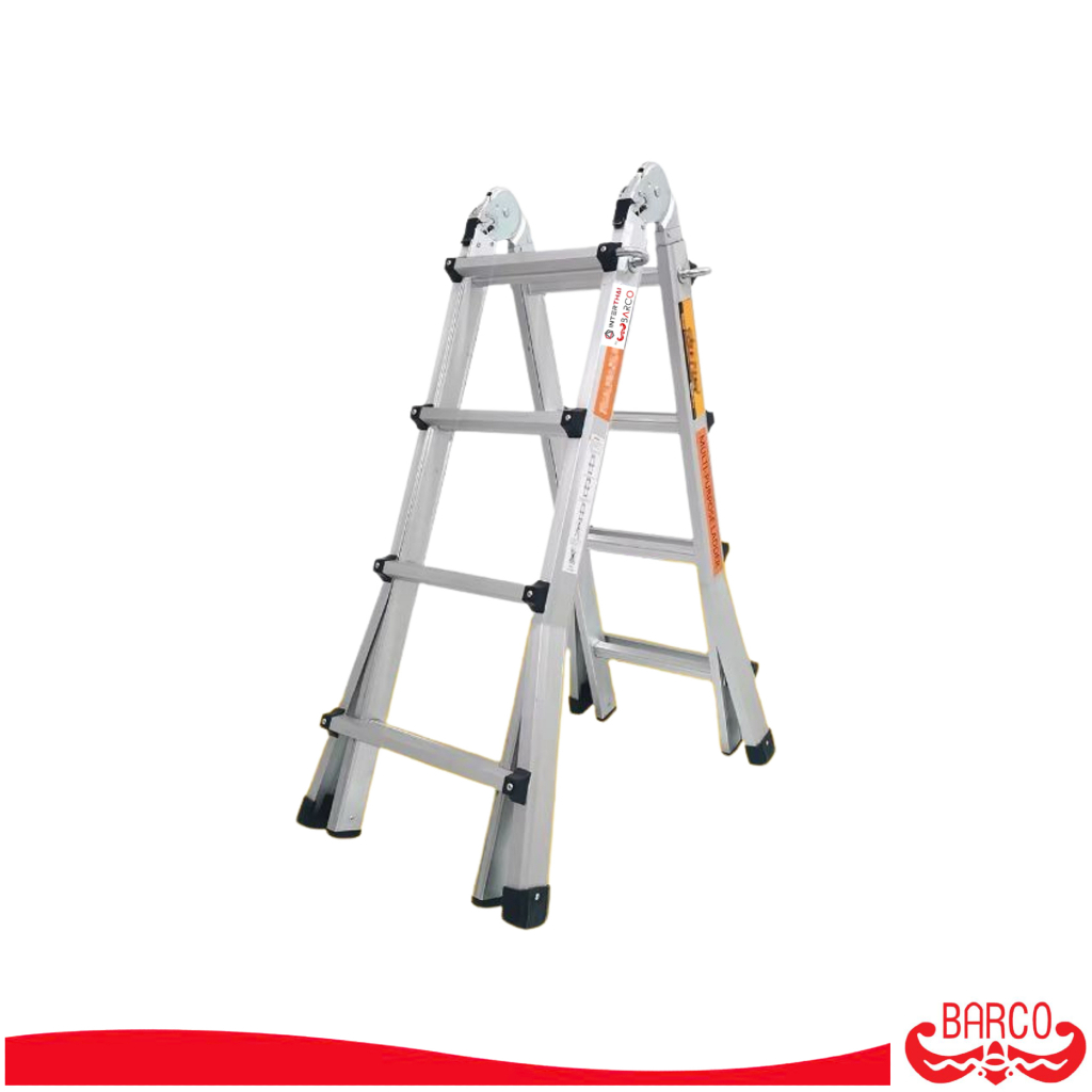 BARCO บันไดหัวล็อคยืดหด 2x4 3.88 เมตร รับได้ 150 กิโลกรัม