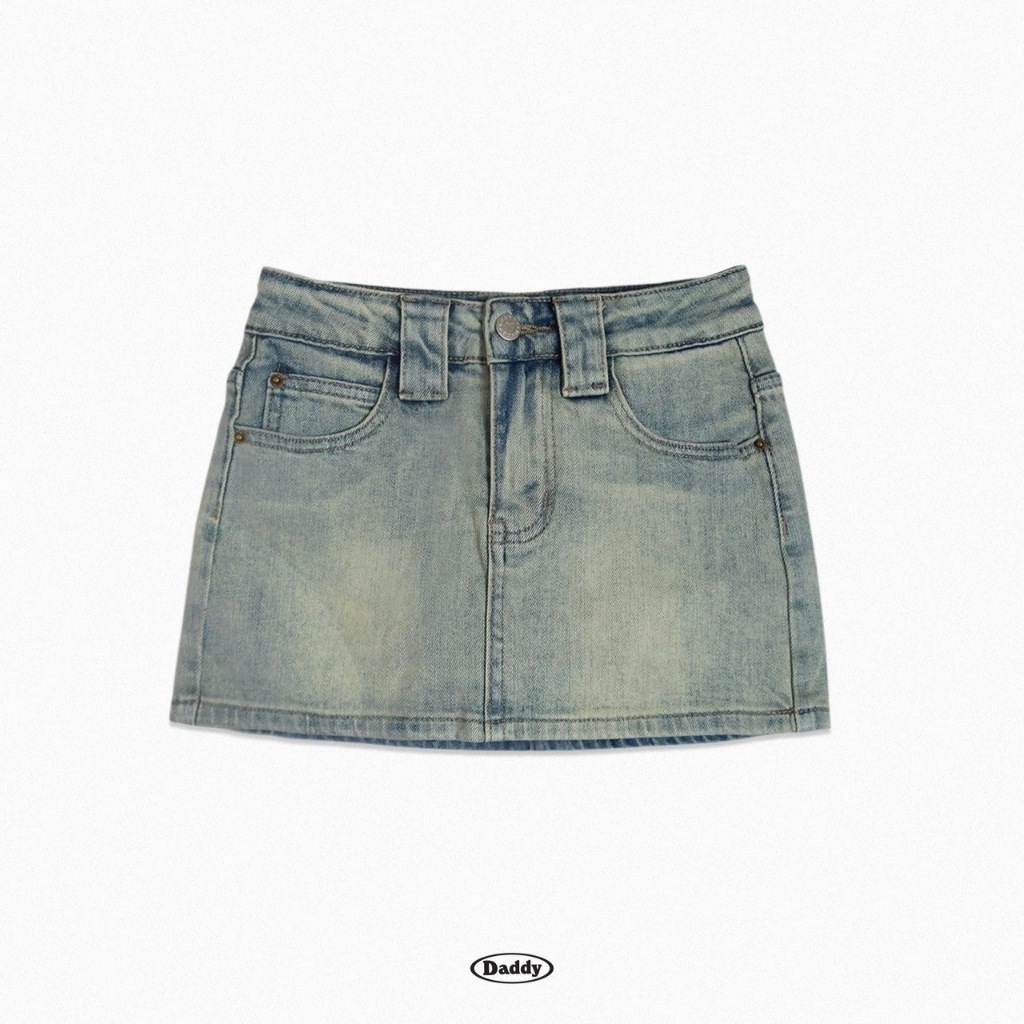 DADDY | Bavaria Skort (Light Jeans)กระโปรงกางเกงเอวสูง สุดน่ารัก