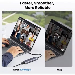 Ugreen ตัวแปลง USB HUB 6in1 C Male เป็น USBA 3.2/2.0 และ USB-C พร้อมพอร์ตชาร์จและ Gigabit รุ่น 45320