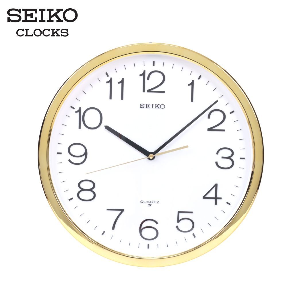 SEIKO CLOCKS นาฬิกาแขวน รุ่น PAA020G ขนาด 14.2 นิ้ว เดินเรียบ สีทอง