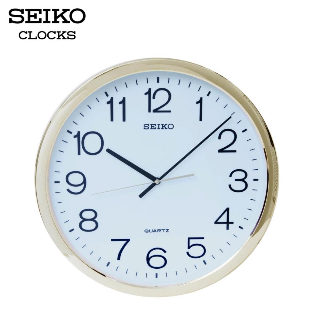 SEIKO CLOCKS นาฬิกาแขวน รุ่น PQA041G ขนาด 15.7 นิ้ว เดินเรียบ สีทอง
