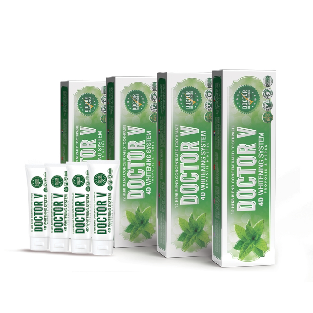 ยาสีฟัน Doctor V Family set สุดคุ้ม 4+4 ราคาพิเศษ 950 บาท