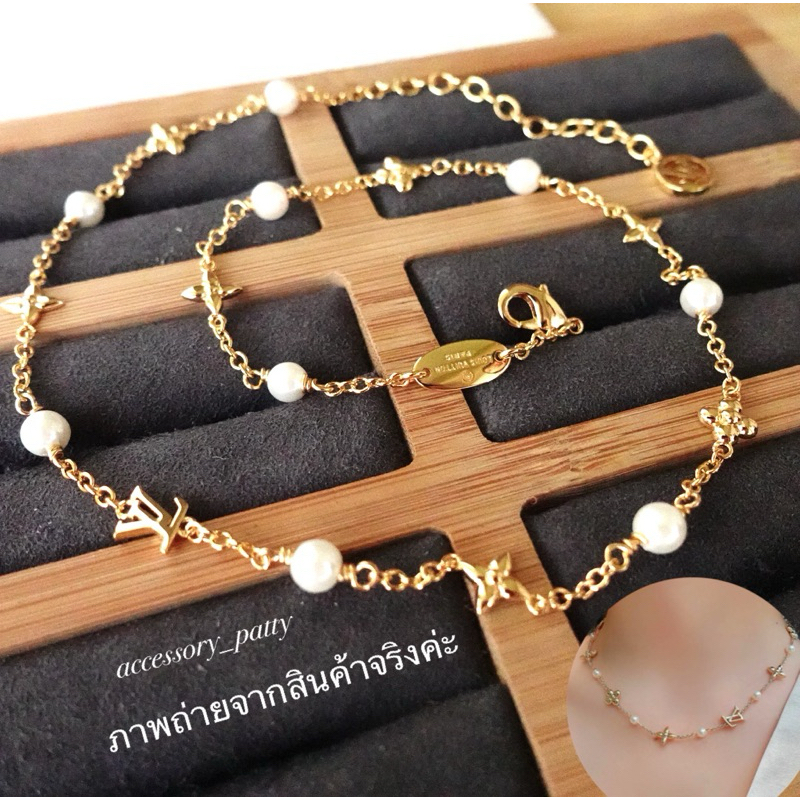 ✨สร้อยคอรุ่นL-v12 ดอกไม้สลับมุกเล็ก หรูหราค่ะ ความยาว39cm+5cm งานสวยเป๊ะที่สุดค่ะ✨
