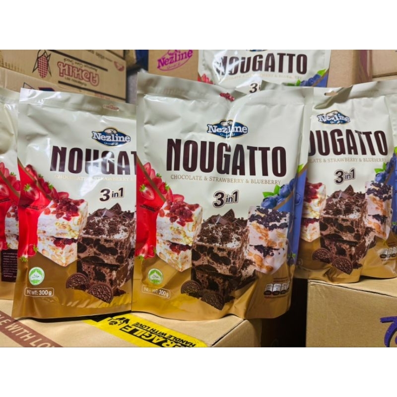 นูกัสโตะ Nougatto 3in1 รวม 3 รส ใน ห่อ มี 27-30ชิ้น