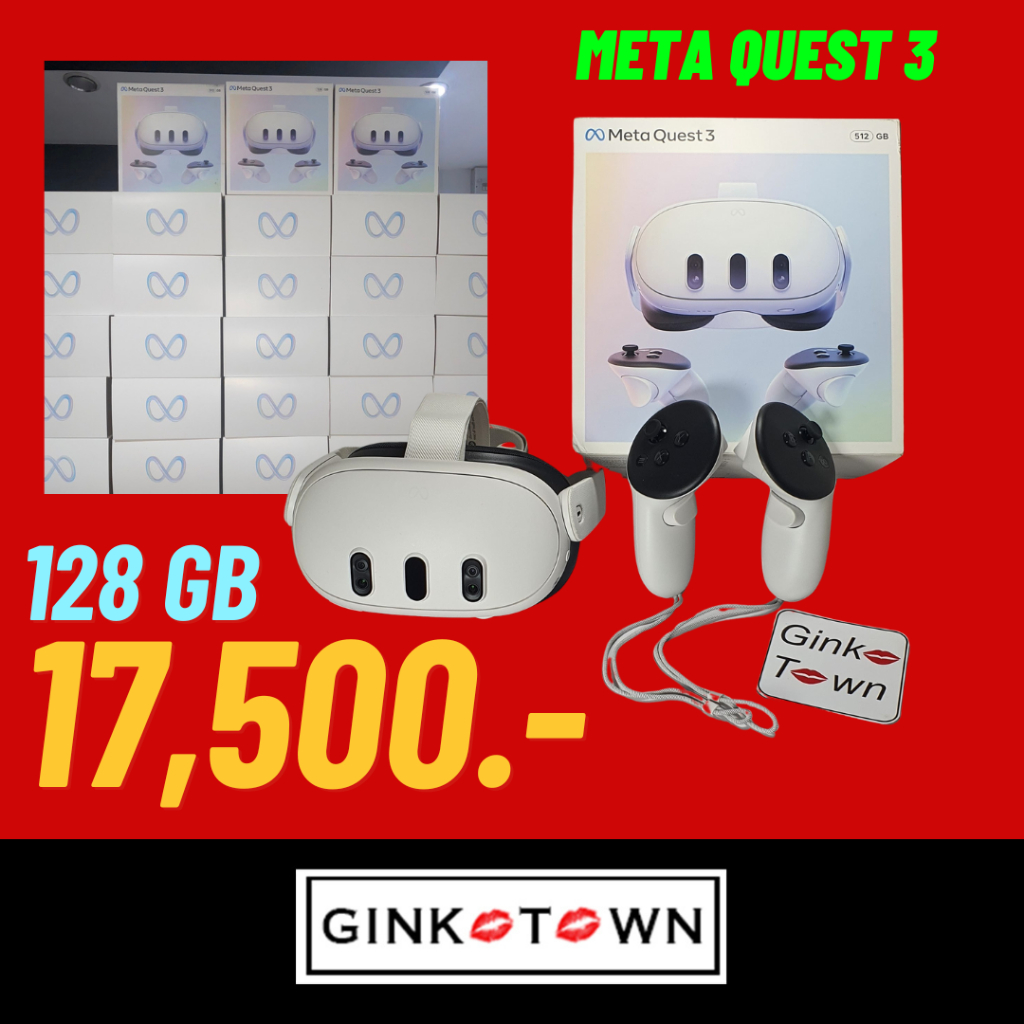 (ลดเพิ่มสูงสุด 3000.-) Meta Oculus Quest 3 128-512 GB All-In-One Virtual Reality Headset (VR)  [2023