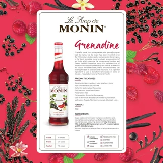 MONIN Grenadine Syrup น้ำเชื่อมกลิ่นเกรนาดีน 700ml.