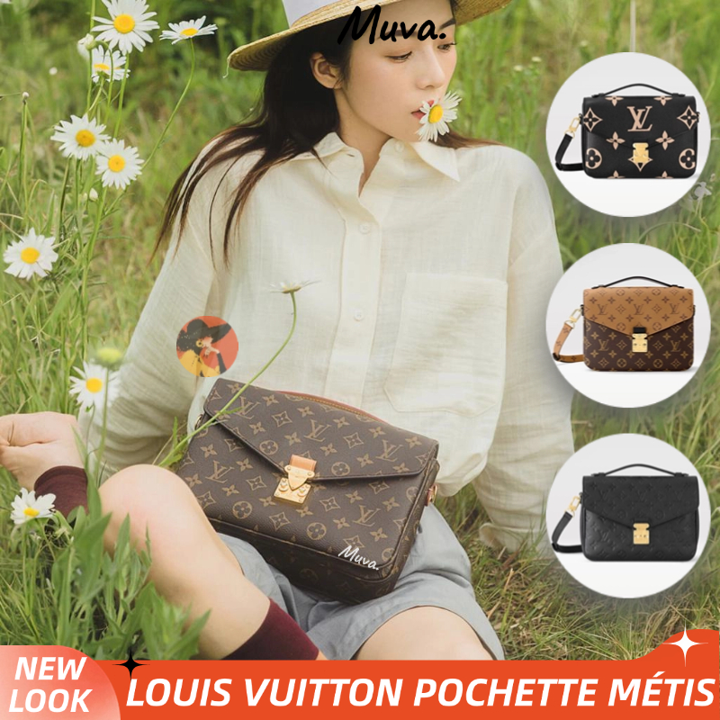 หลุยส์วิตตอง LV👜Louis Vuitton Pochette Métis Women/Shoulder Bag สุภาพสตรี/กระเป๋าสะพายไหล่/กระเป๋าร่