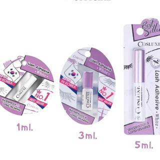 Cosluxe กาวติดขนตาปลอม Lash Adhesive Waterproof Long-Wearing Formula White มี 3 ขนาด 1/3/5 ml