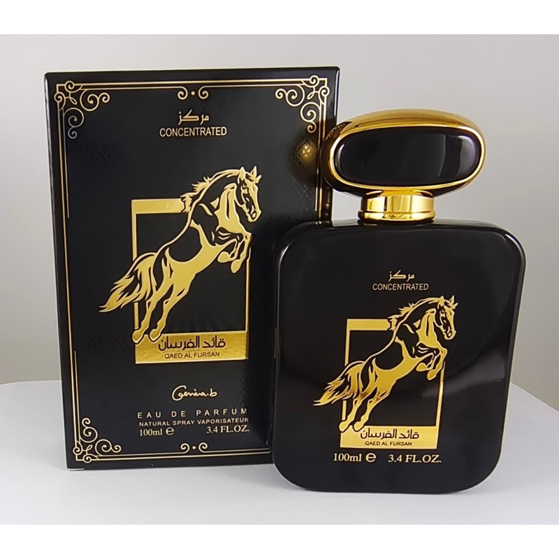 น้ำหอม (ม้าดำ 7292B) 100ml น้ำหอมอาหรับกลิ่ควันไม้ เคร่งขรึม น่าเกรงขาม มีความมั่นใจ สง่างาม ออร่า