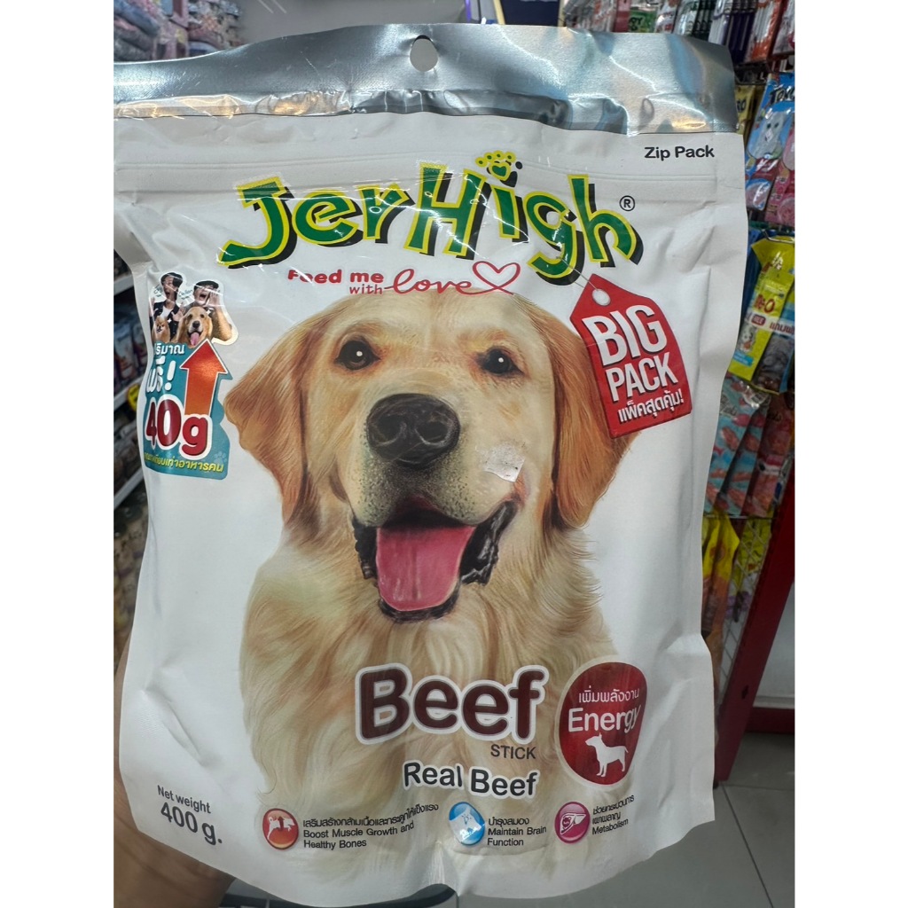 Jerhigh Beef Stick รสเนื้อวัว 400g.