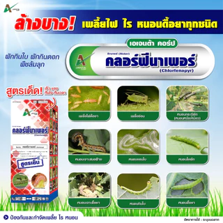 คลอร์ฟีนาเพอร์ ยาฆ่าหนอน เพลี้ยไฟ ไรแดง หนอนกระทู้ข้าวโพด หนอนกระทู้ผัก หนอนเจาะผล หนอนเจาะดอก เอเจนต้า คอร์ป (1 ลิตร)