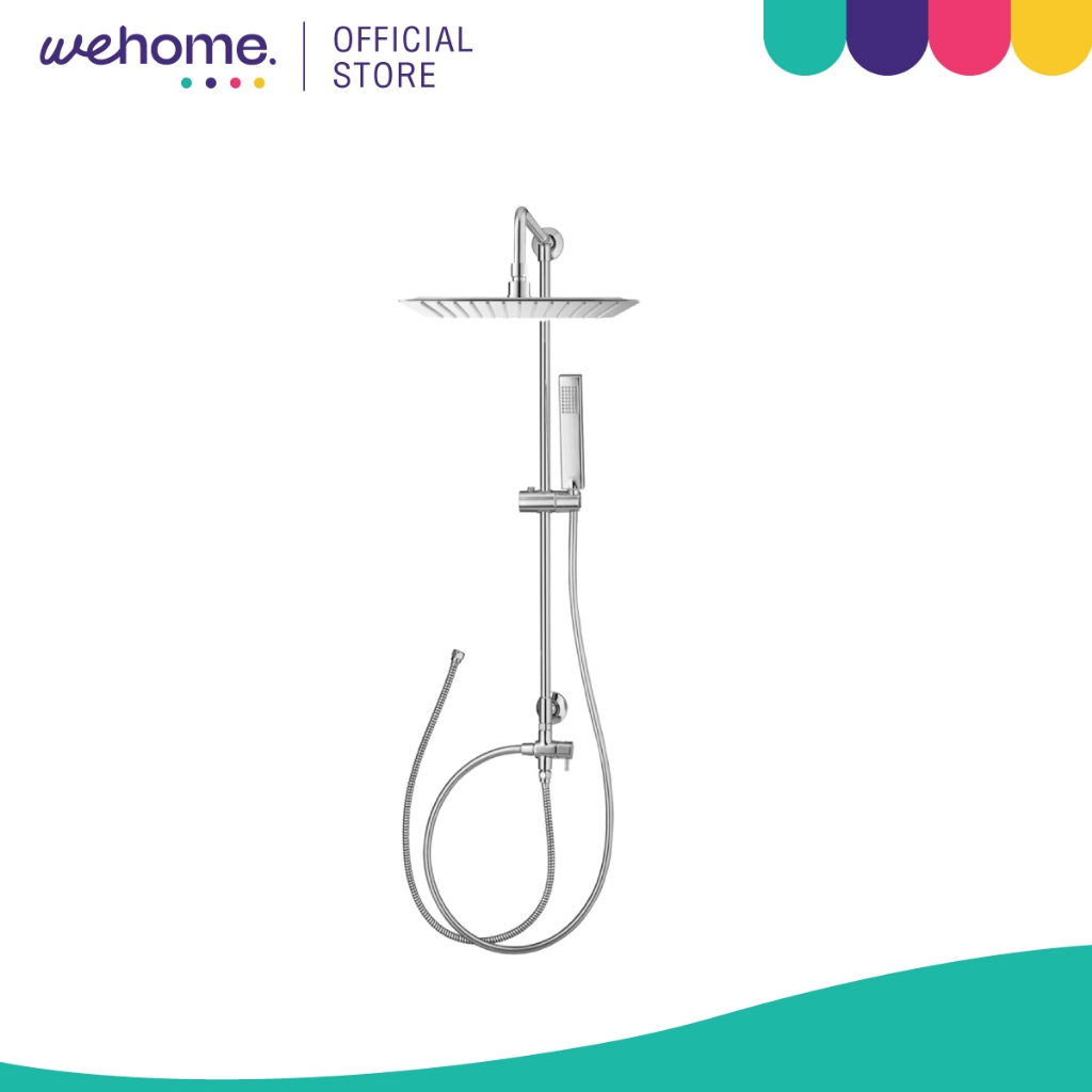 COTTO ชุดฝักบัวสายอ่อน 1 Fn. และฝักบัวก้านแข็ง รุ่น CT623Z98SVZ92 ขนาด 12 x 12 นิ้ว |PCS|