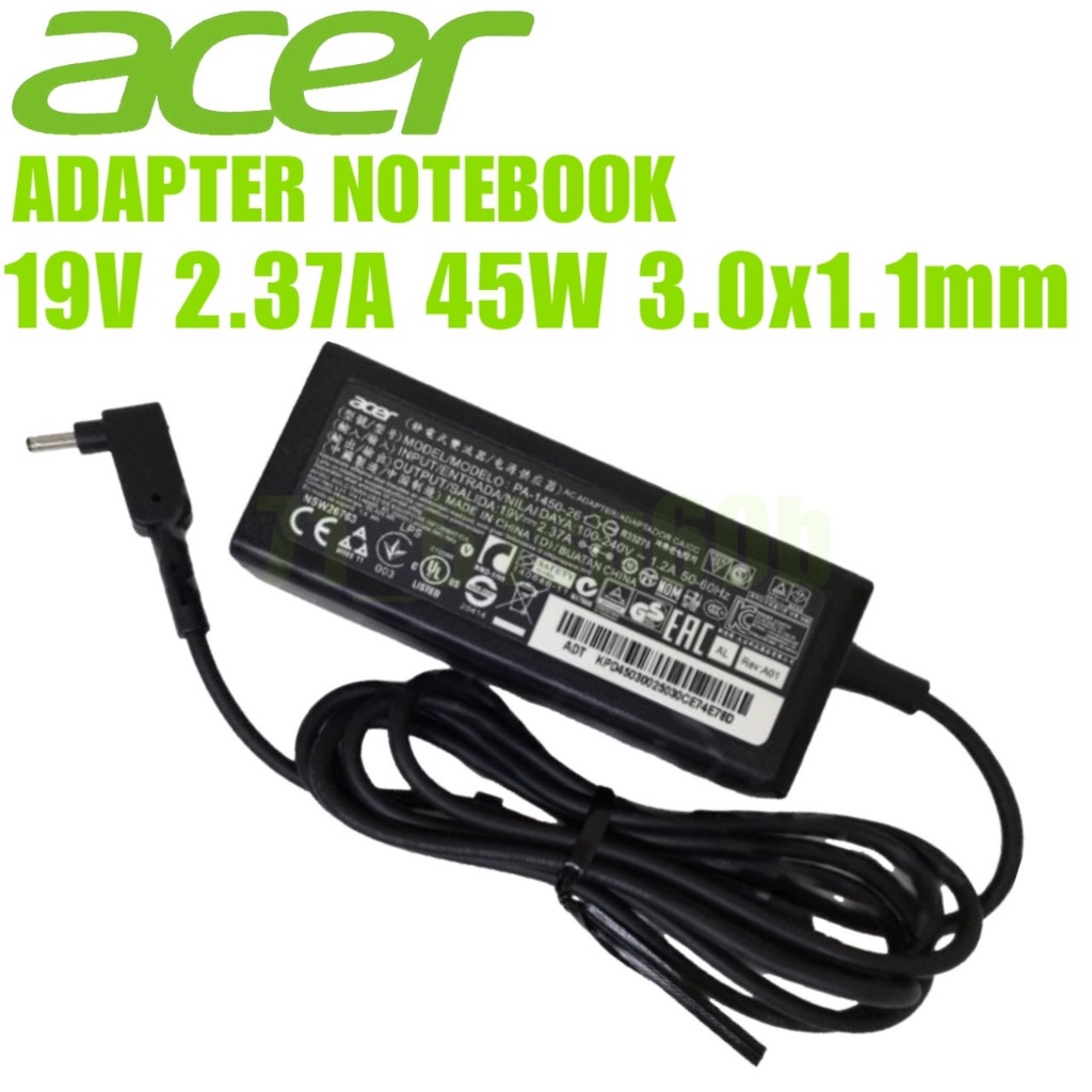 Adapter Acer 19V 2.37A 45W หัว 3.0*1.1mm สายชาร์จ อะแดปเตอร์
