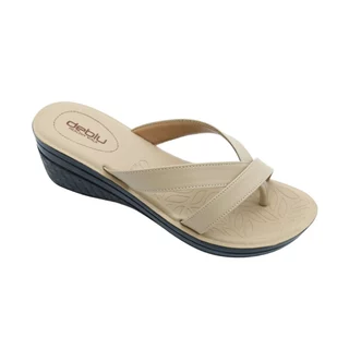 Deblu รุ่น L6807 รองเท้าเพื่อสุขภาพ สำหรับผู้หญิง แบบหูหนีบ สายคาด เสริมส้น พื้นนิ่ม ใส่สบาย