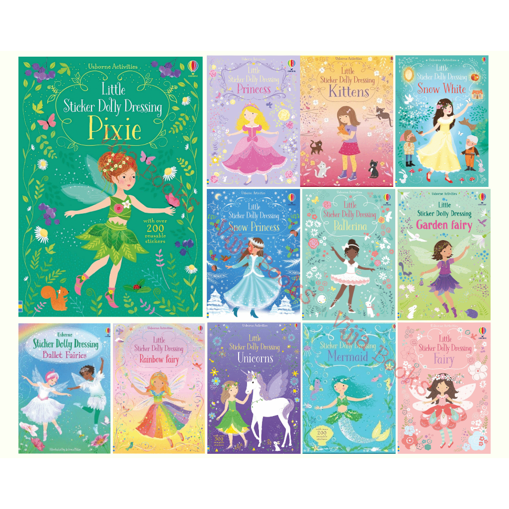 Usborne Activities: Little Sticker Dolly Dressing หนังสือเด็ก แต่งตัว สติ๊กเกอร์ ภาษาอังกฤษ ปกอ่อน เลือกเล่มได้ [Z]