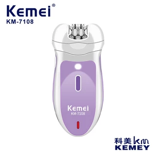 KEMEI KM-7108 4in1 เครื่องถอนขนไฟฟ้า เครื่องกำจัดขน เครื่องถอนขน ที่ถอนขนรักแร้ เครื่องบดเท้า