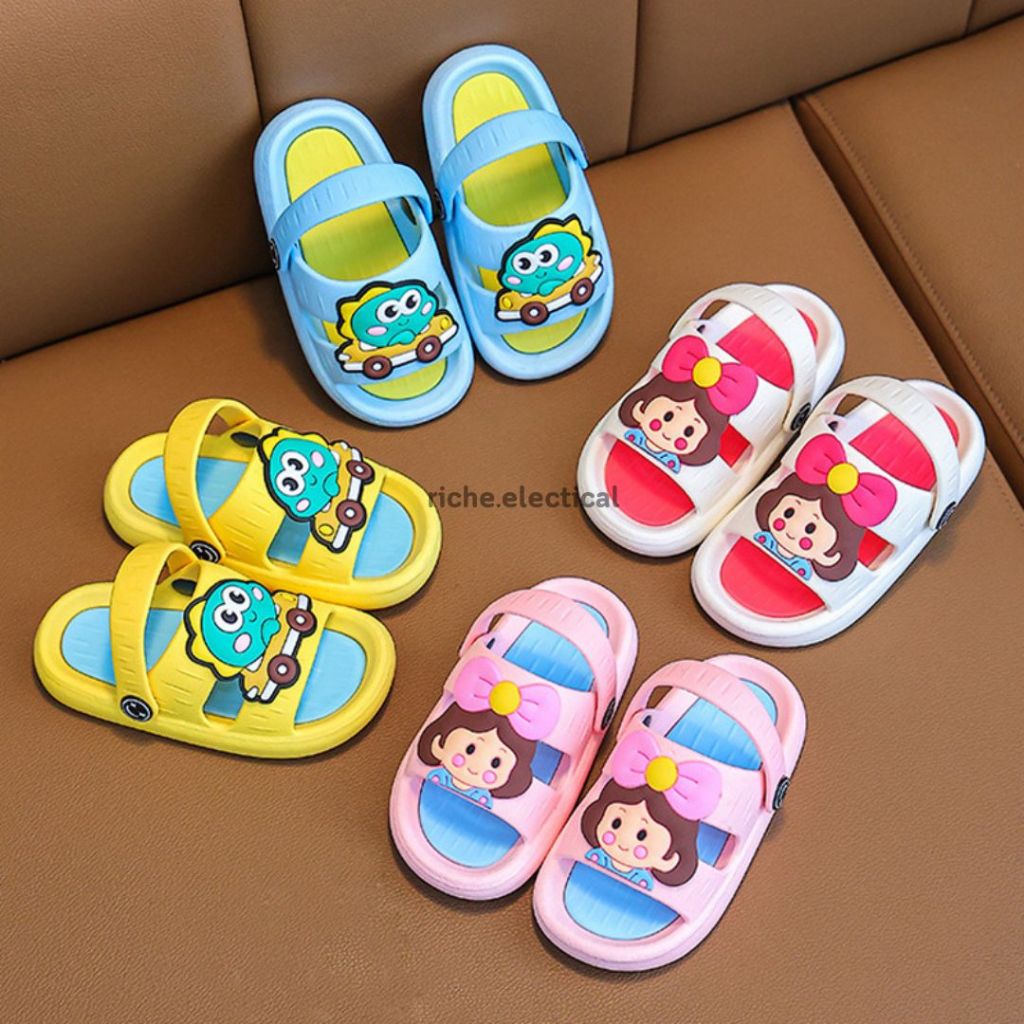 รองเท้าลายการ์ตูนน่ารักมาก Slipper เด็ก พื้นนุ่ม มีรัดส้น กันลื่น