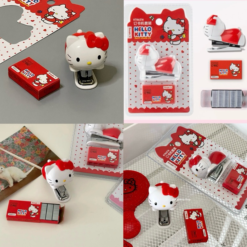 Kitty Stapler คิตตี้ แม็กเย็บกระดาษ เครื่องเย็บกระดาษ ตกแต่งโต๊ะคอม เพิ่มความสนุก สีสันสดใส น่ารัก 86012