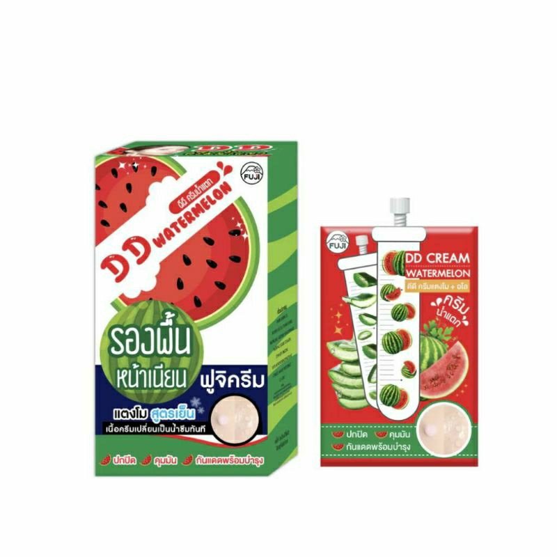 ( 6 ซอง) ฟูจิ ดีดี วอเตอร์เมล่อน ครีม 10 กรัม FUJI DD WATERMELON CREAM 10G. ดีดีแตงโม