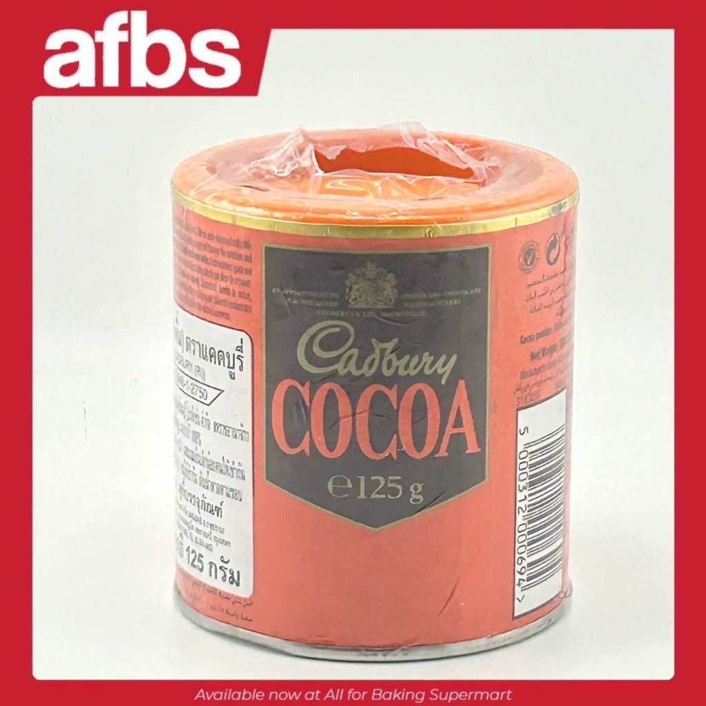 SUPERMART Cadbury Cocoa Powder 125 g.แคดเบอรี่เครื่องดื่มโกโก้ ผงโกโก้แท้ 100% #1109437