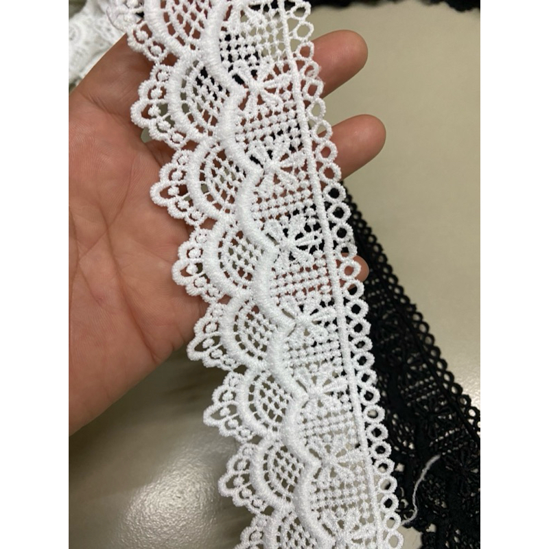 มียกพับ15หลา ลูกไม้ระบาย ลูกไม้ตกแต่ง หน้ากว้าง6ซม