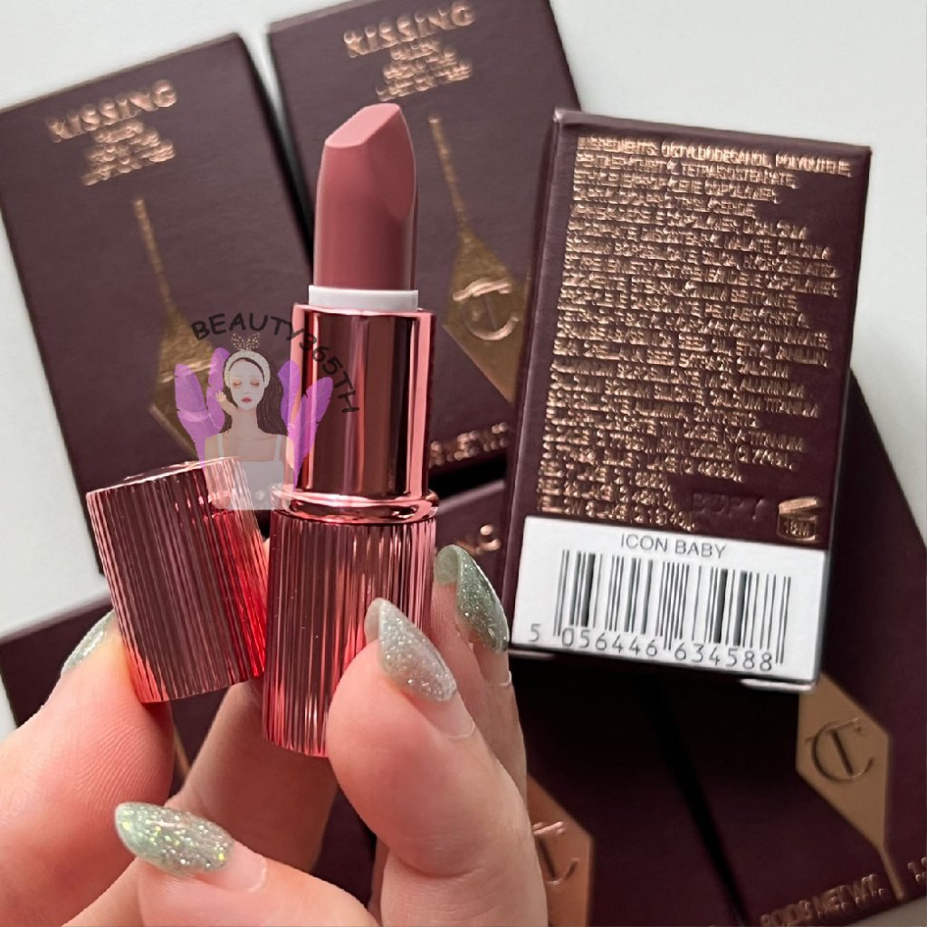 สีPillow Talk(1.1gมีกล่อง) Charlotte Tilbury Lipstick (K.I.S.S.I.N.G Satin Shine & Matte