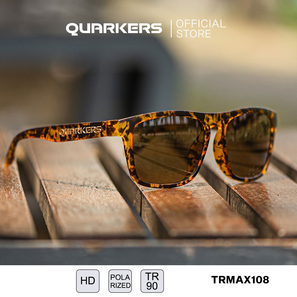 QUARKERS TRMAX108 แว่นกันแดด เลนส์ตัดแสงโพลาไรส์ เฟรมtr90 เลนส์กันรอย กันเหงื่อ Antimax