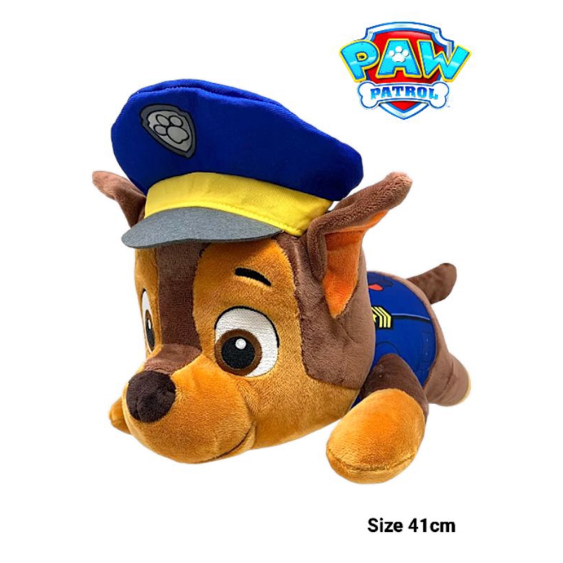พร้อมส่งหมอนตุ๊กตา Paw Patrol Chase ขนาดใหญ่พิเศษ นอนราบได้ ขนาดประมาณ 15.7 นิ้ว (41 ซม.)
