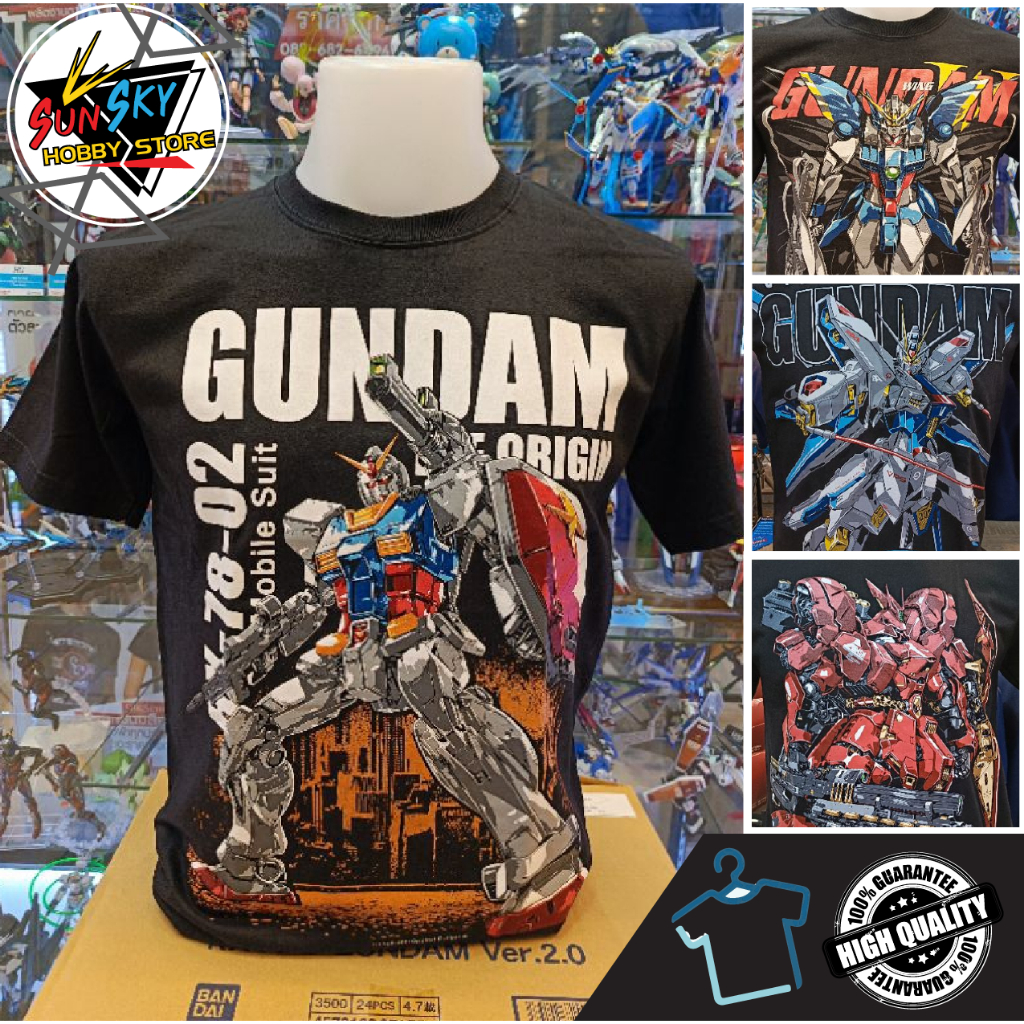 เสื้อสกรีนเกรด A การ์ตูนฮิต หุ่นยนต์ Gundam กันดั้ม ลาย Fan art ของใหม่