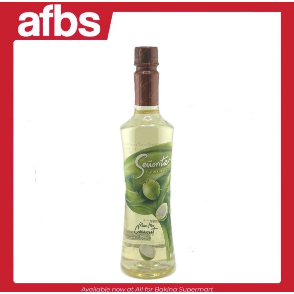 SUPERMART SENORITA Coconut syrup 750 ml. เซนญอริตา น้ำเชื่อมแต่งกลิ่นมะพร้าวน้ำหอม 750ml. (1 ขวด)#1108460