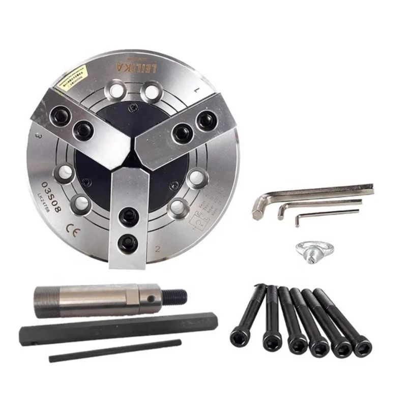 LEILIKA : HYDRAULIC CHUCK for CNC : /หัวจับไฮดรอลิค รูทะลุ 3จับ: 5,6,8,10,12นิ้ว รับประกัน3ปี ราคา ถูกที่สุด โปรบีเคเค แกลเลอรีภาพที่ 2