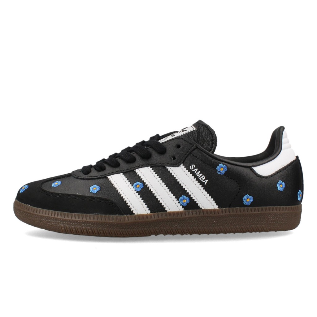 ของแท้ 100% atmos x FACE x adidas Samba OG Black White Embroidered Daisies Floral IF4397 IF4398 H03848 Sneaker