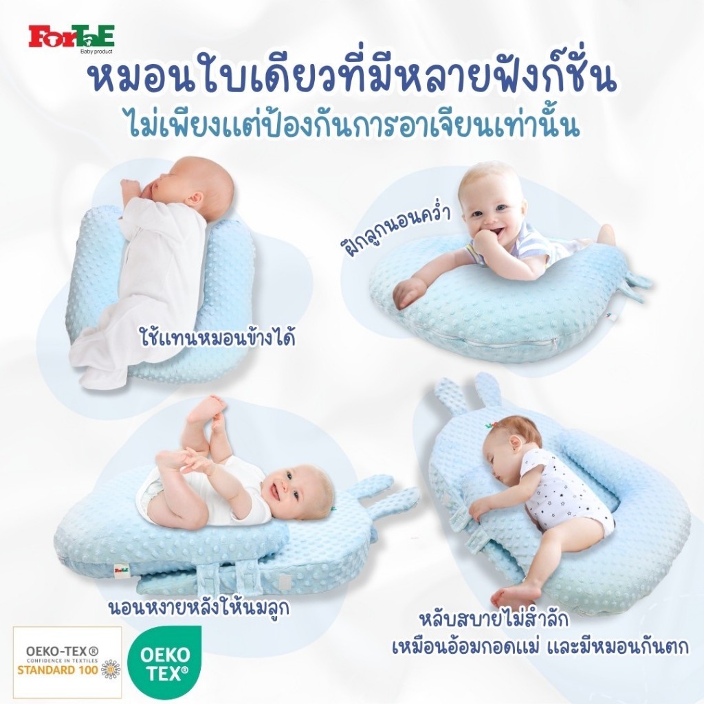 Fortae(ฟอร์เต้) หมอนรองนอนให้นมเด็ก ที่นอนให้นมลูก ที่นอนกันกรดไหลย้อน ถอดซักได้ทุกชิ้น รุ่น PM007 ราคา ถูกที่สุด ดีลบีเคเค แกลเลอรีภาพที่ 3