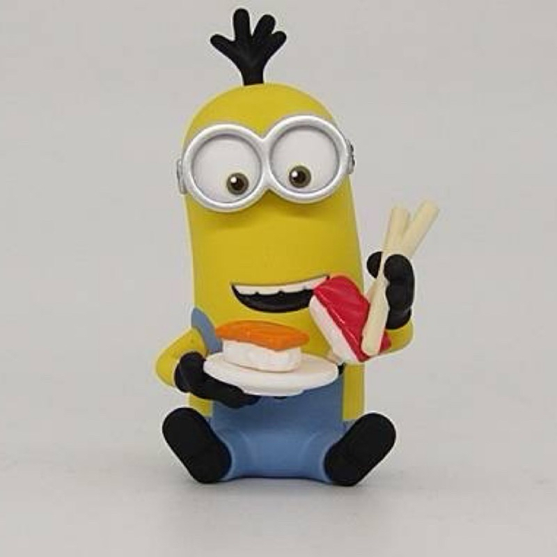 Minions gashapon gacha Yummy! Japanese Food!  Struat กินซูชิ