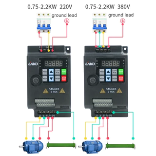 【Ready Stock】SAKO SKI780 VFD อินเวอร์เตอร์ Variable Frequency Drive Converter Inverter 220v 380v 3ph 0.75KW 1.5KW 2.2KW