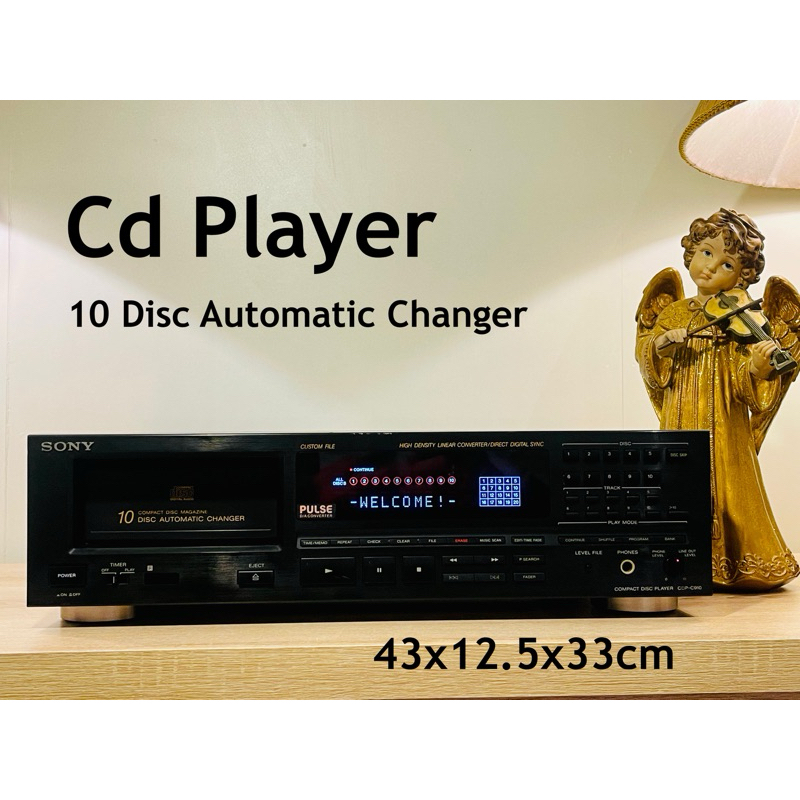 CD-01-120824 SONY CDP-C910 เครื่องเล่นซีดีมือสองจากประเทศญี่ปุ่น แถมหม้อแปลงไม่มีรีโมท