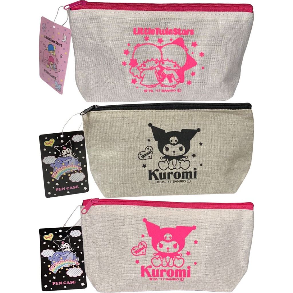 【Direct from Japan】Sanrio Canvas Pen Pencil Case Accessory Pouch Bag 19.8×10.5×5cm Stationery (Littl