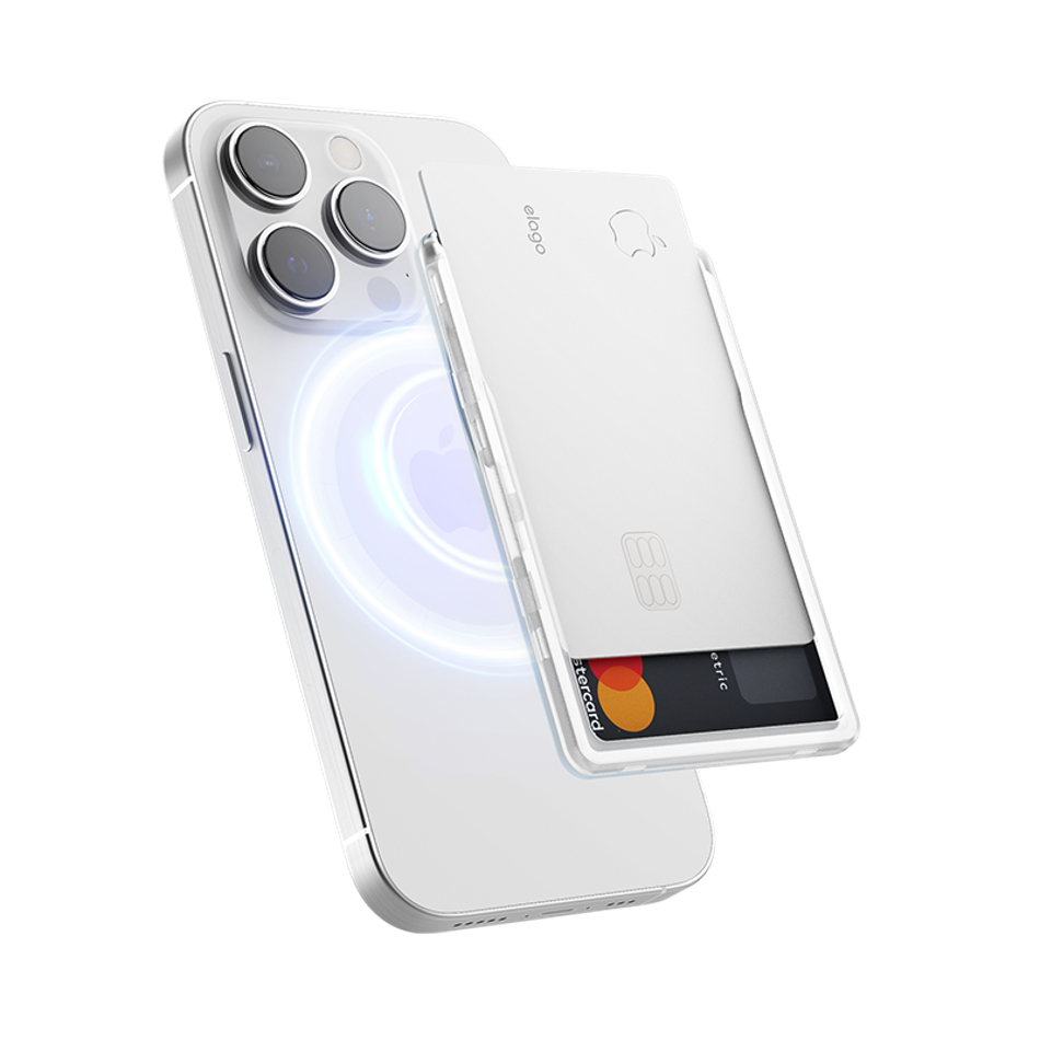 elago MagSafe Wallet Card Pocket Slider - Clear กระเป๋าใส่การ์ดติดแม่เหล็ก MagSafe (สินค้าพร้อมส่ง)