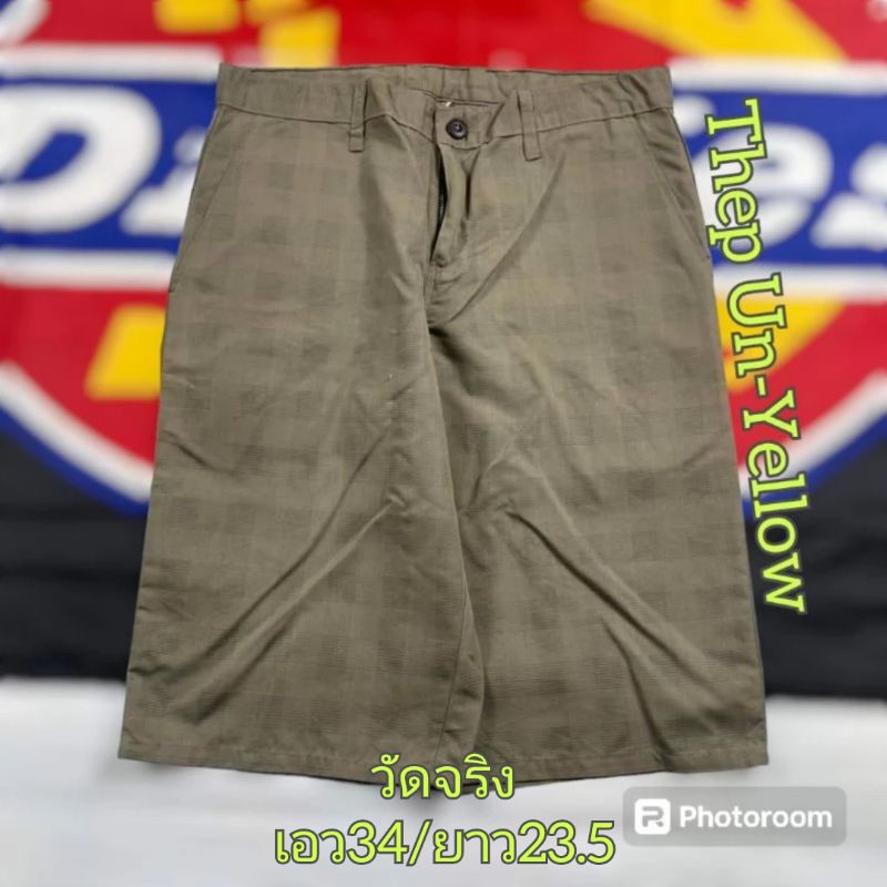 #Dickies_ขาสั้น_สีน้ำตาล_ลายสก็อต_เอว34/ยาว23.5_รุ่นGR642NP_5กระเป๋า_ป้ายห้อย_ผ้าแข็งยังไม่ผ่านน้ำ 💥