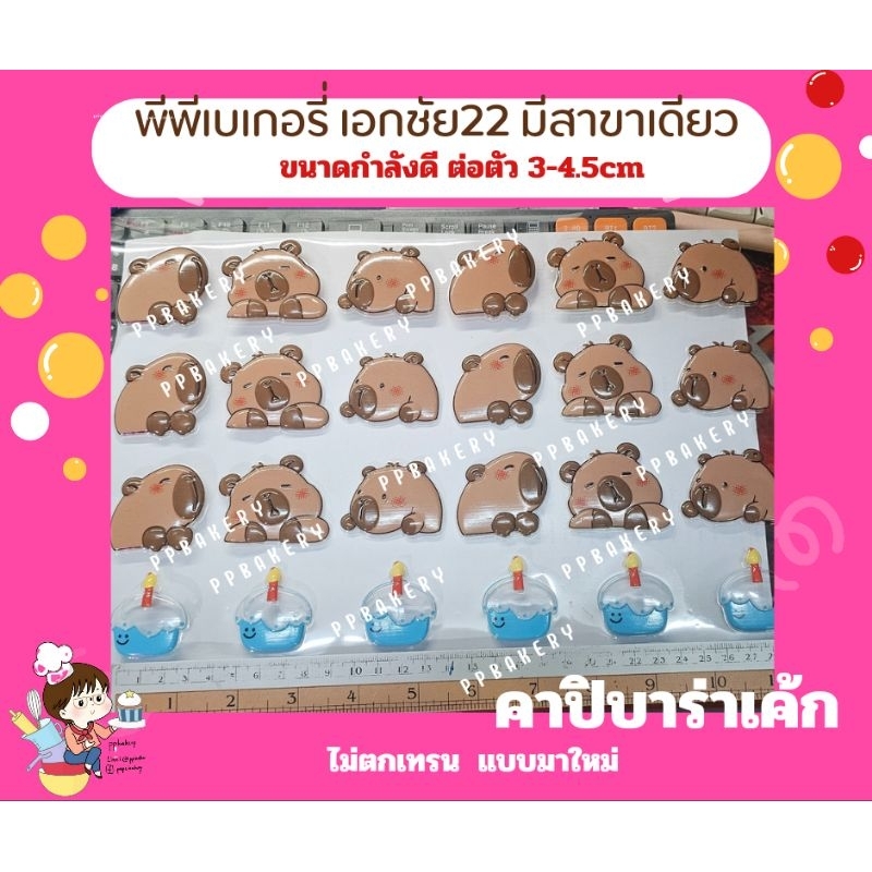 🤩มาใหม่พร้อมส่ง🤩 แผ่นลอกลายช็อกโกแลต ลาย คาปิบาร่า เค้ก จำนวน 1 แผ่นยังไม่ราดช็อกโกแลต