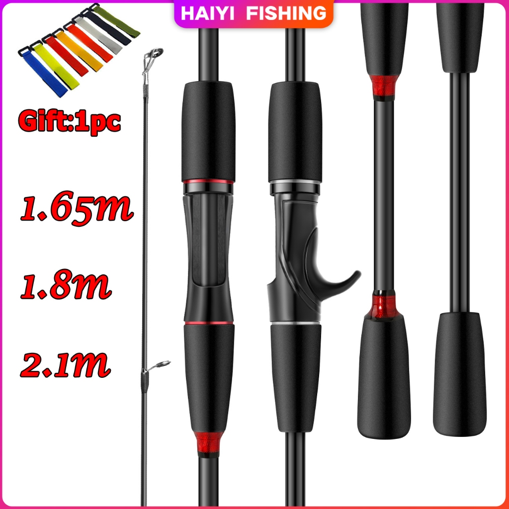 HAIYI FISHING คันเบ็ด คาร์บอนไฟเบอร์ 1.68 ม. 1.8 ม. 2.1ม.คาร์บอนไฟเบอร์น้ำหนักเบาพิเศษคันเบ็ดสปินนิ่ง คันเบท Rod